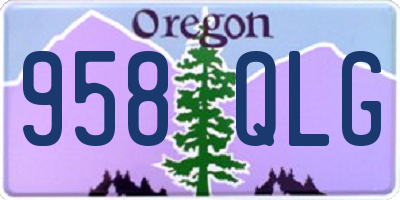 OR license plate 958QLG