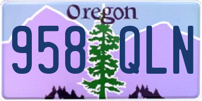 OR license plate 958QLN