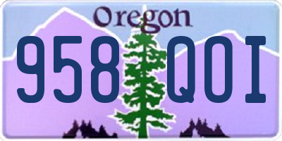 OR license plate 958QOI