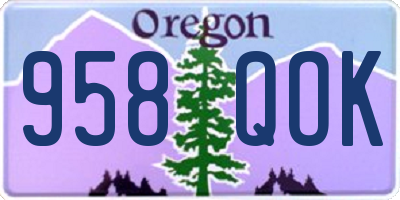 OR license plate 958QOK