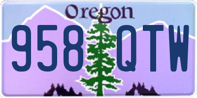 OR license plate 958QTW