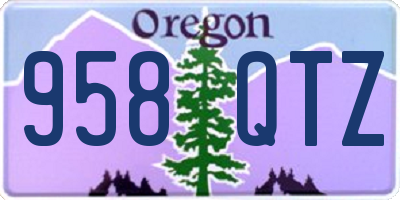 OR license plate 958QTZ