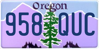OR license plate 958QUC