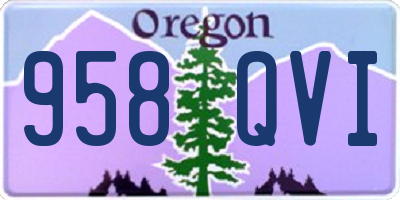OR license plate 958QVI