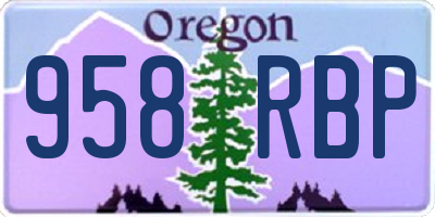 OR license plate 958RBP