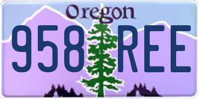 OR license plate 958REE