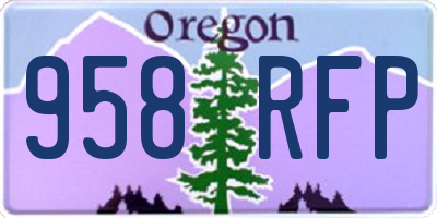 OR license plate 958RFP