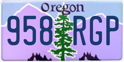 OR license plate 958RGP