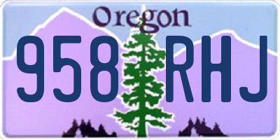 OR license plate 958RHJ