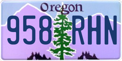 OR license plate 958RHN