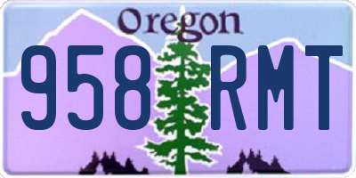 OR license plate 958RMT