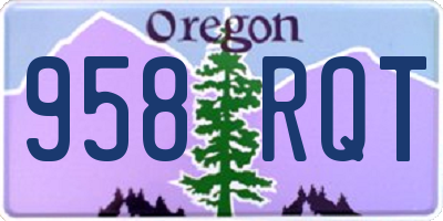 OR license plate 958RQT