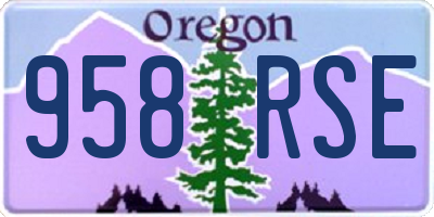 OR license plate 958RSE