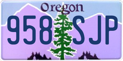 OR license plate 958SJP