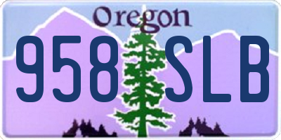 OR license plate 958SLB