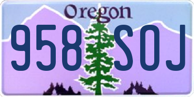 OR license plate 958SOJ