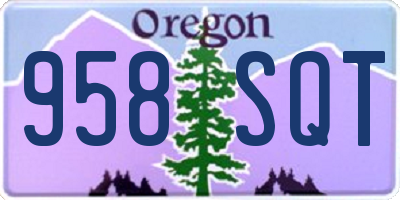 OR license plate 958SQT