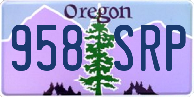 OR license plate 958SRP