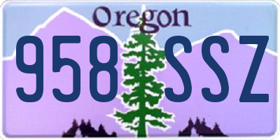 OR license plate 958SSZ