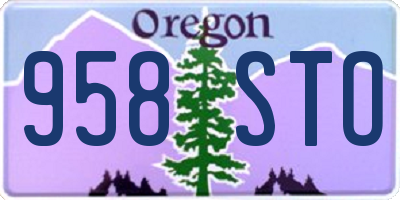 OR license plate 958STO