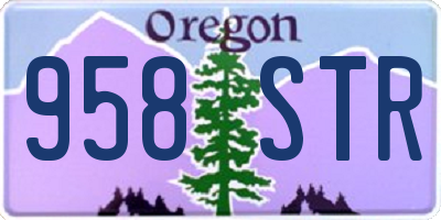 OR license plate 958STR