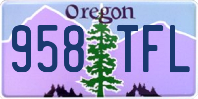 OR license plate 958TFL
