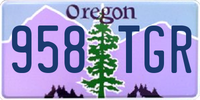 OR license plate 958TGR