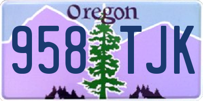 OR license plate 958TJK