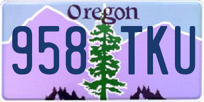 OR license plate 958TKU