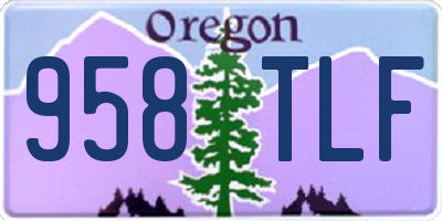 OR license plate 958TLF