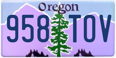 OR license plate 958TOV