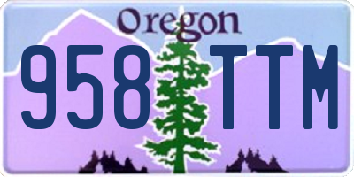 OR license plate 958TTM