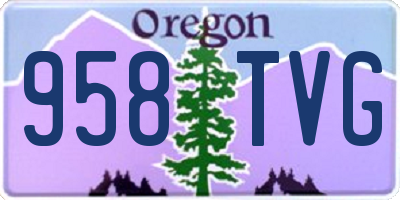 OR license plate 958TVG
