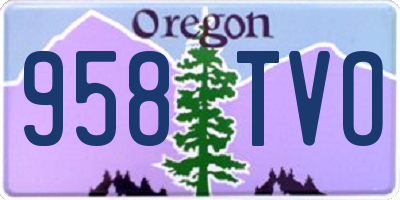 OR license plate 958TVO