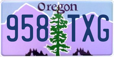 OR license plate 958TXG