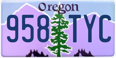 OR license plate 958TYC