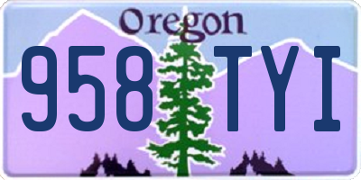 OR license plate 958TYI