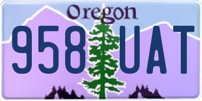 OR license plate 958UAT