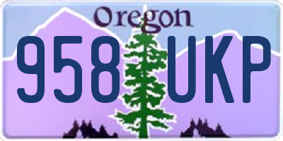 OR license plate 958UKP