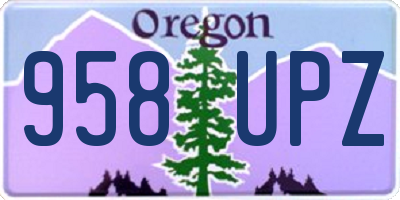 OR license plate 958UPZ