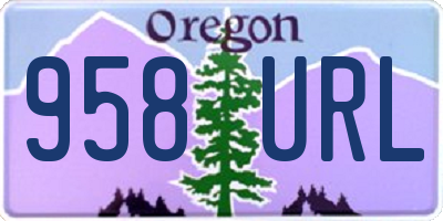 OR license plate 958URL