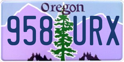 OR license plate 958URX