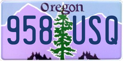 OR license plate 958USQ