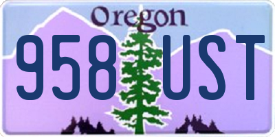 OR license plate 958UST