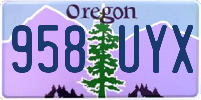 OR license plate 958UYX
