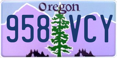 OR license plate 958VCY