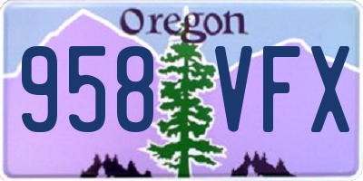 OR license plate 958VFX