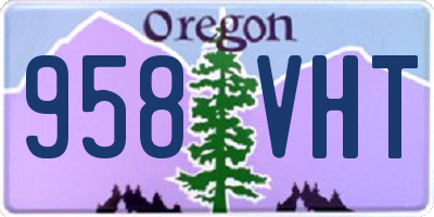 OR license plate 958VHT