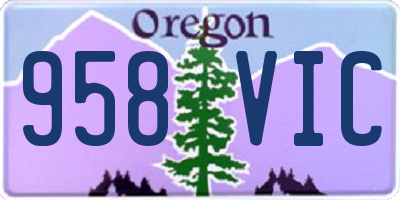 OR license plate 958VIC