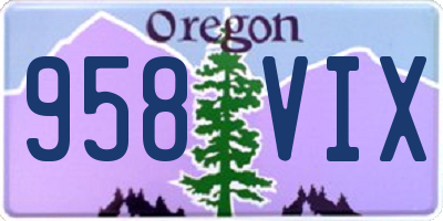 OR license plate 958VIX